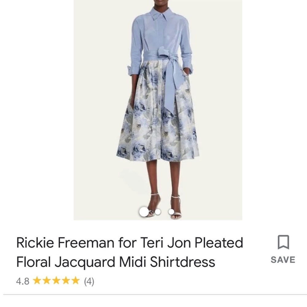 Floral Jacquard Midi Shirtdress by Teri John